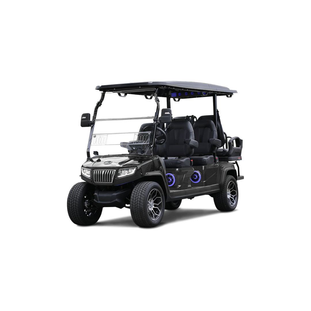 Black-Evolution-D5-Ranger-Six-Seater-Golf-Cart-Ecoglide-Australia