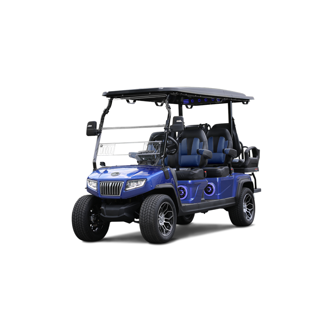 Bright-Blue-Evolution-D5-Ranger-Six-Seater-Golf-Cart-Ecoglide-Australia