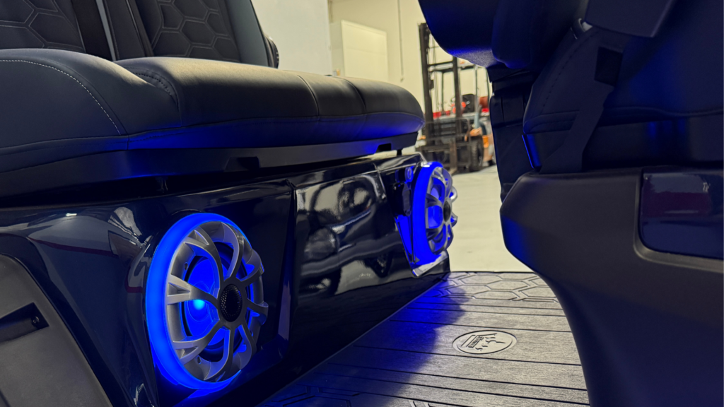 Sound System on DMAX Golf Cart - Ecoglide Australia